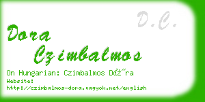 dora czimbalmos business card